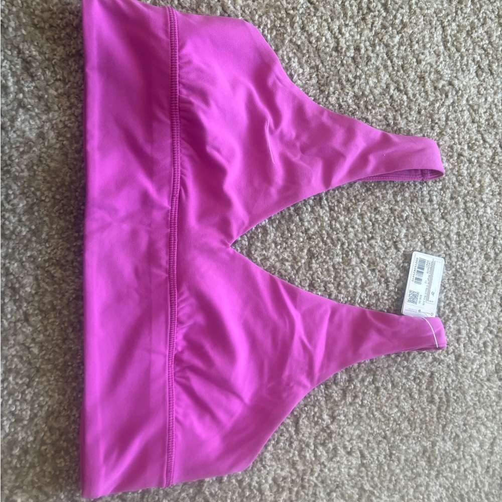 Lululemon align v neck Pink Sports Bra NWT sz 12